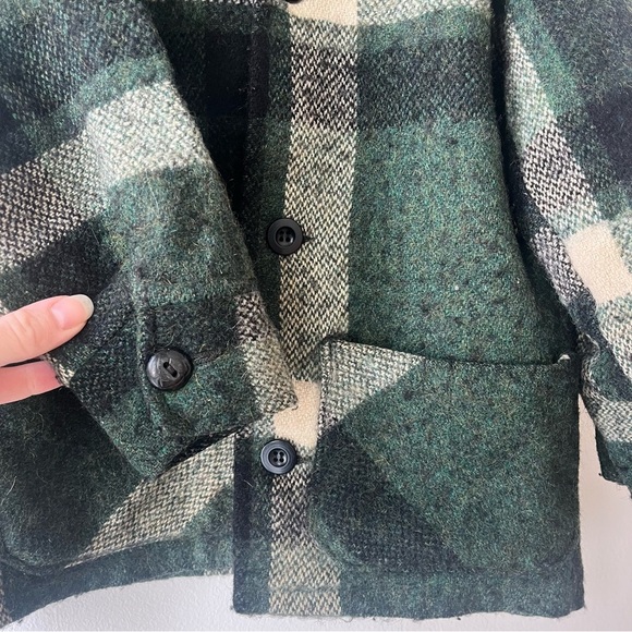 Vintage Kids Wool Plaid Canadian Camper Coat Sz 5 mohair made in canada - Picture 8 of 12